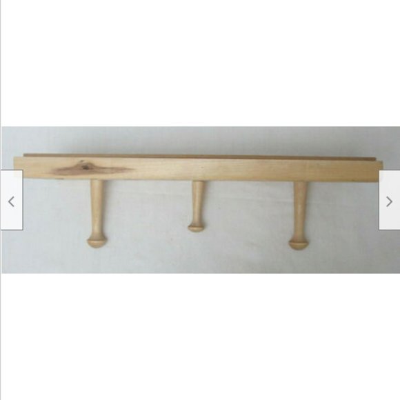 Personalized KEELEY Wooden Wall Coat or Clothing Hanger Key Hook Rack - Picture 2 of 3